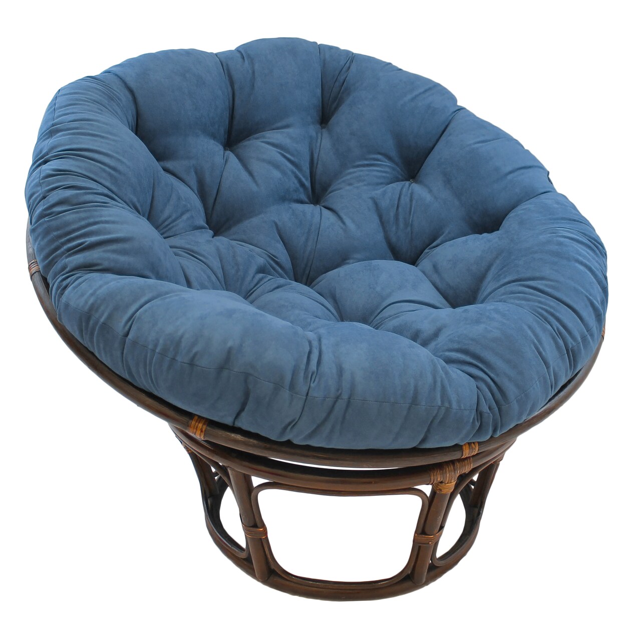 44-inch Solid Micro Suede Papasan Cushion (Fits 42-inch Papasan Frame) - Indigo